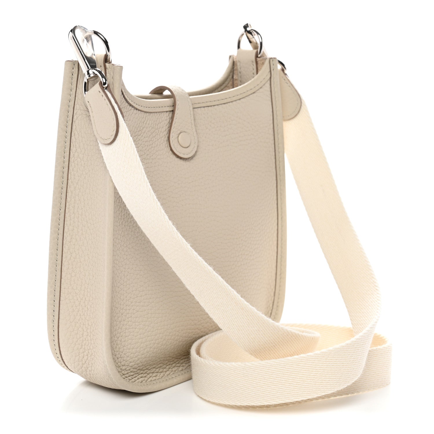 Hermes Taurillon Clemence Amazone Evelyne TPM Craie White 3 of 10