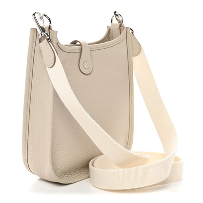 Hermes Taurillon Clemence Amazone Evelyne TPM Craie White 3 of 10