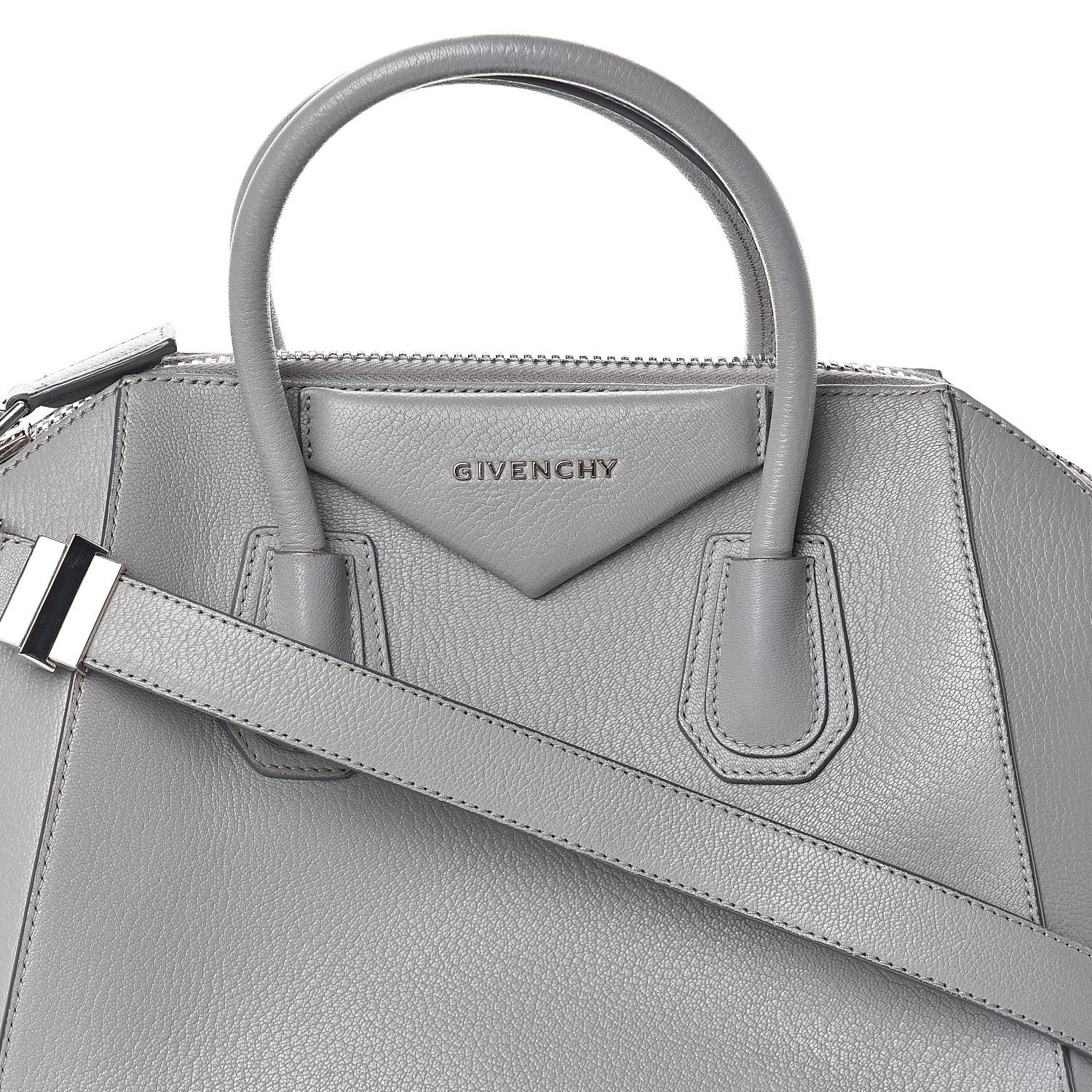 Givenchy Sugar Goatskin Small Antigona Pearl Grey 6 of 9