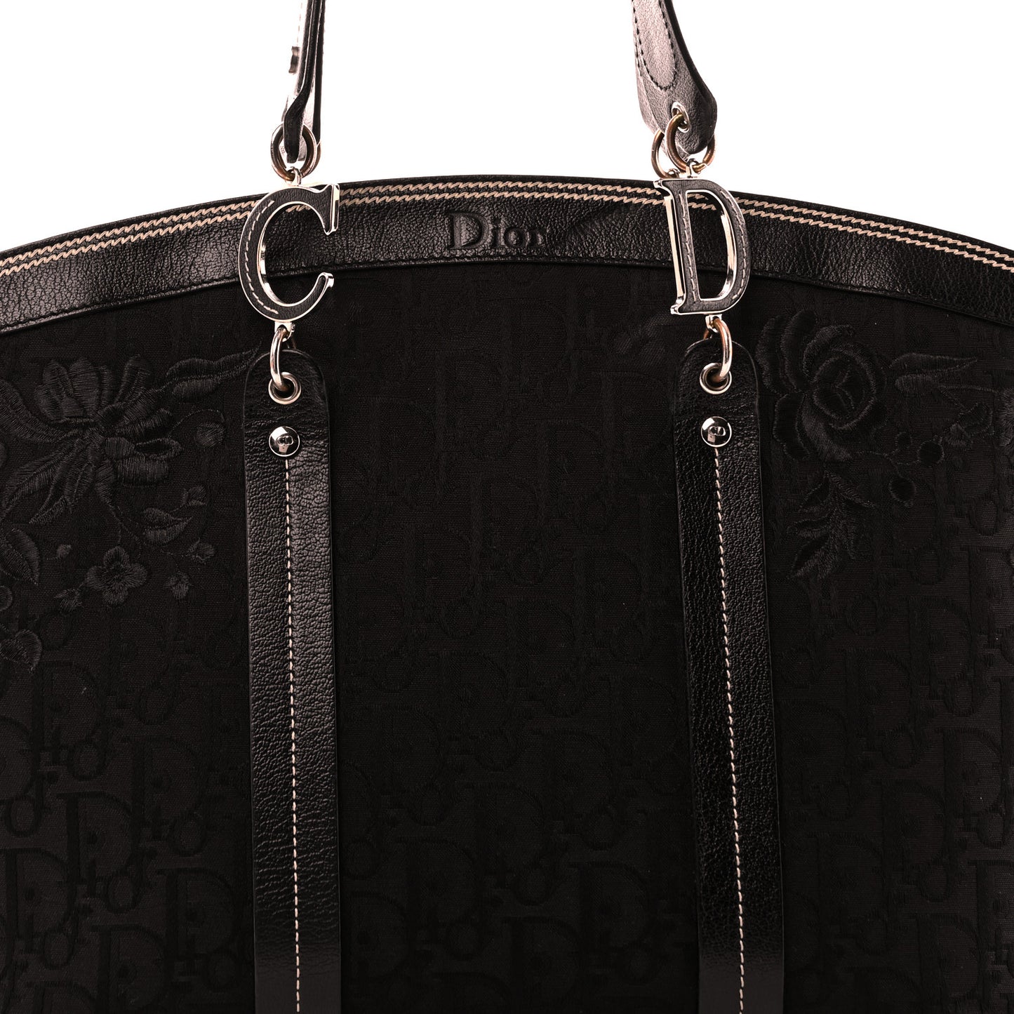 Monogram Vintage Flowers Dome Bag Black