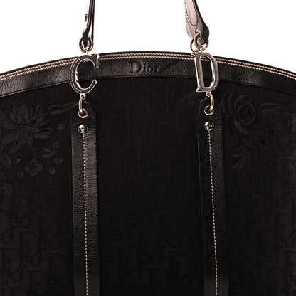 Christian Dior Monogram Vintage Flowers Dome Bag Black 7 of 9