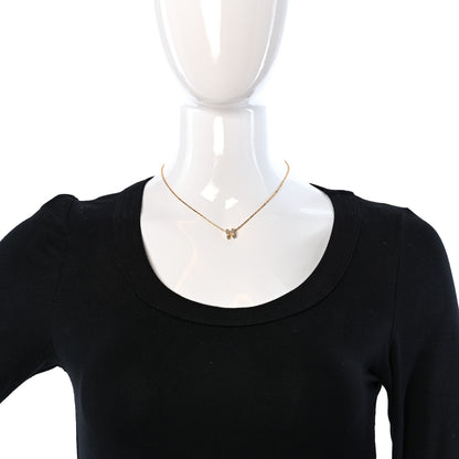 Hermes Lacquered Gold Mini Pop H Pendant Necklace Marron Glace 2 of 5