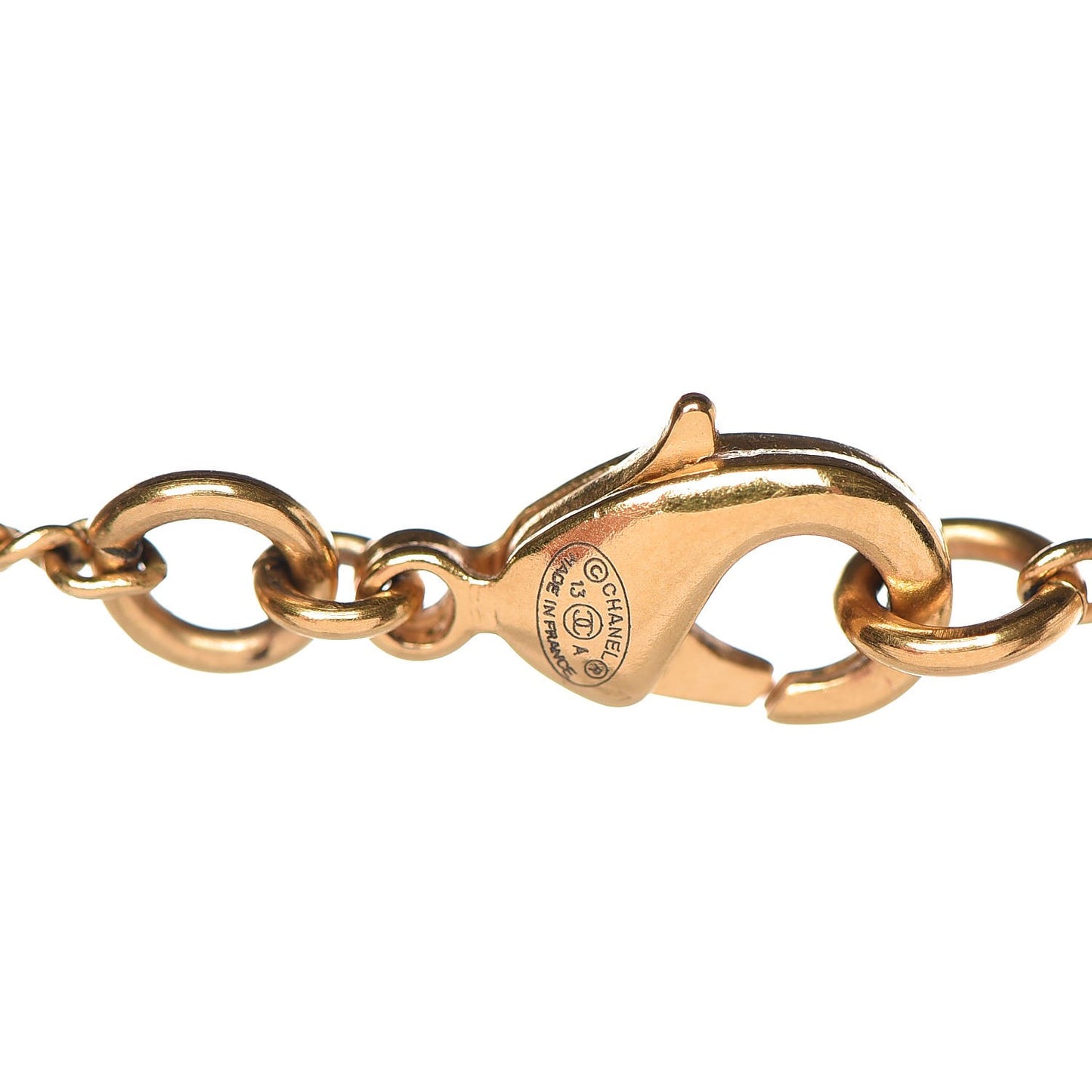 Metal CC Necklace Matte Gold