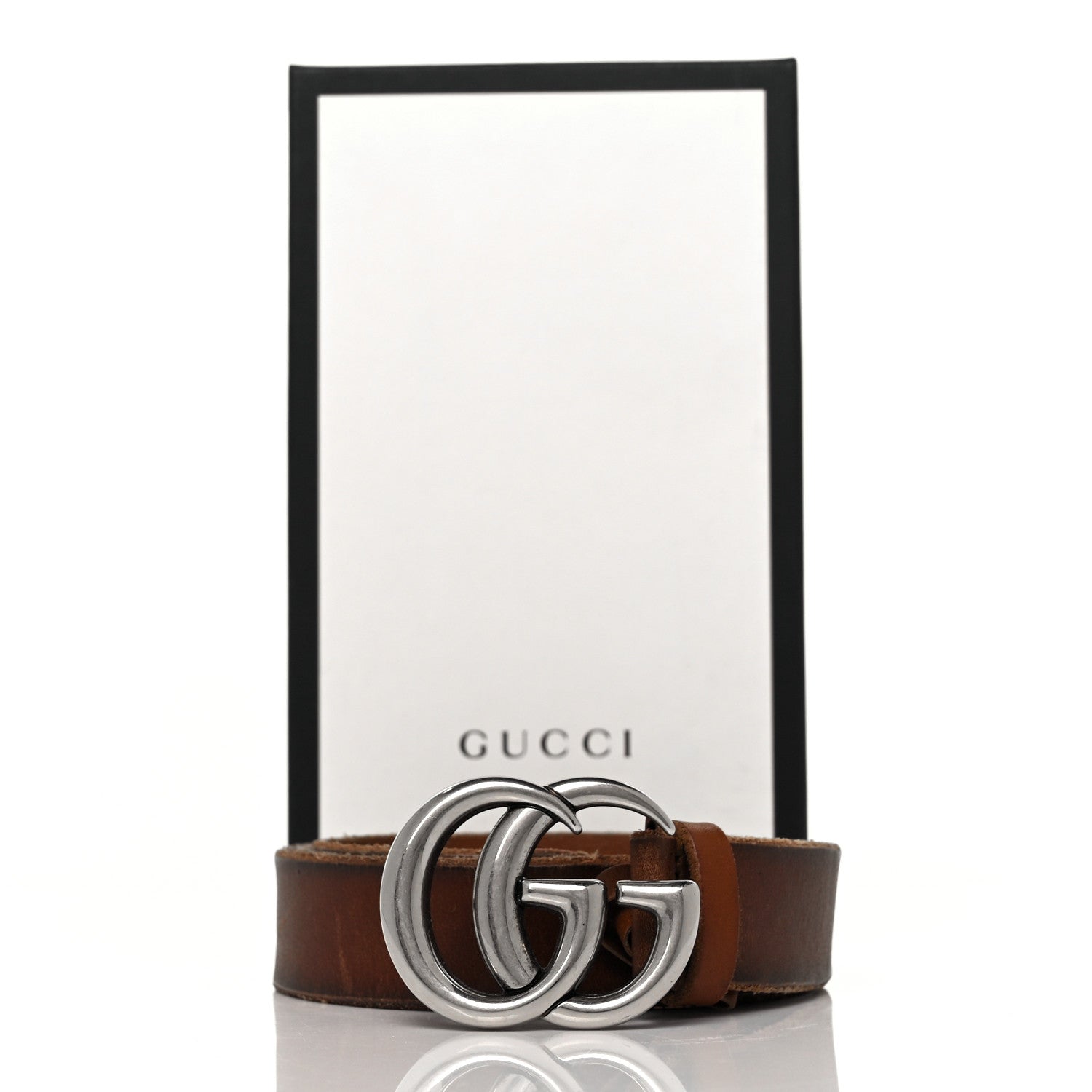 Gucci Cuoio Toscano Nickel Double Double G 30mm Belt 90 36 Cuir 5 of 5