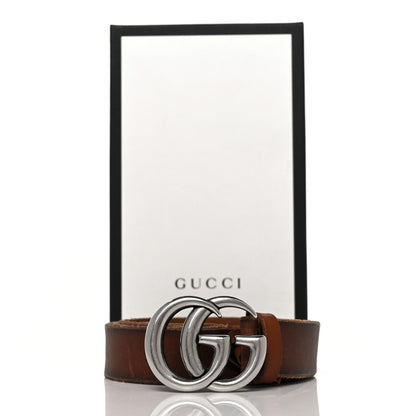 Gucci Cuoio Toscano Nickel Double Double G 30mm Belt 90 36 Cuir 5 of 5