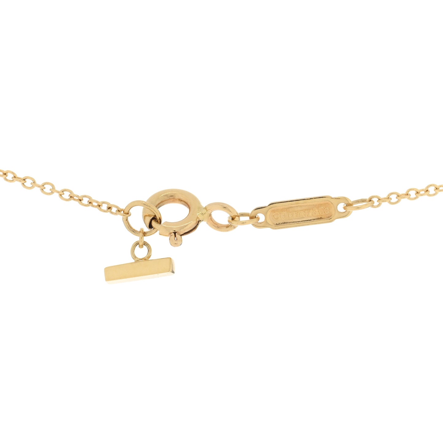 18K Yellow Gold Small T Smile Pendant Necklace