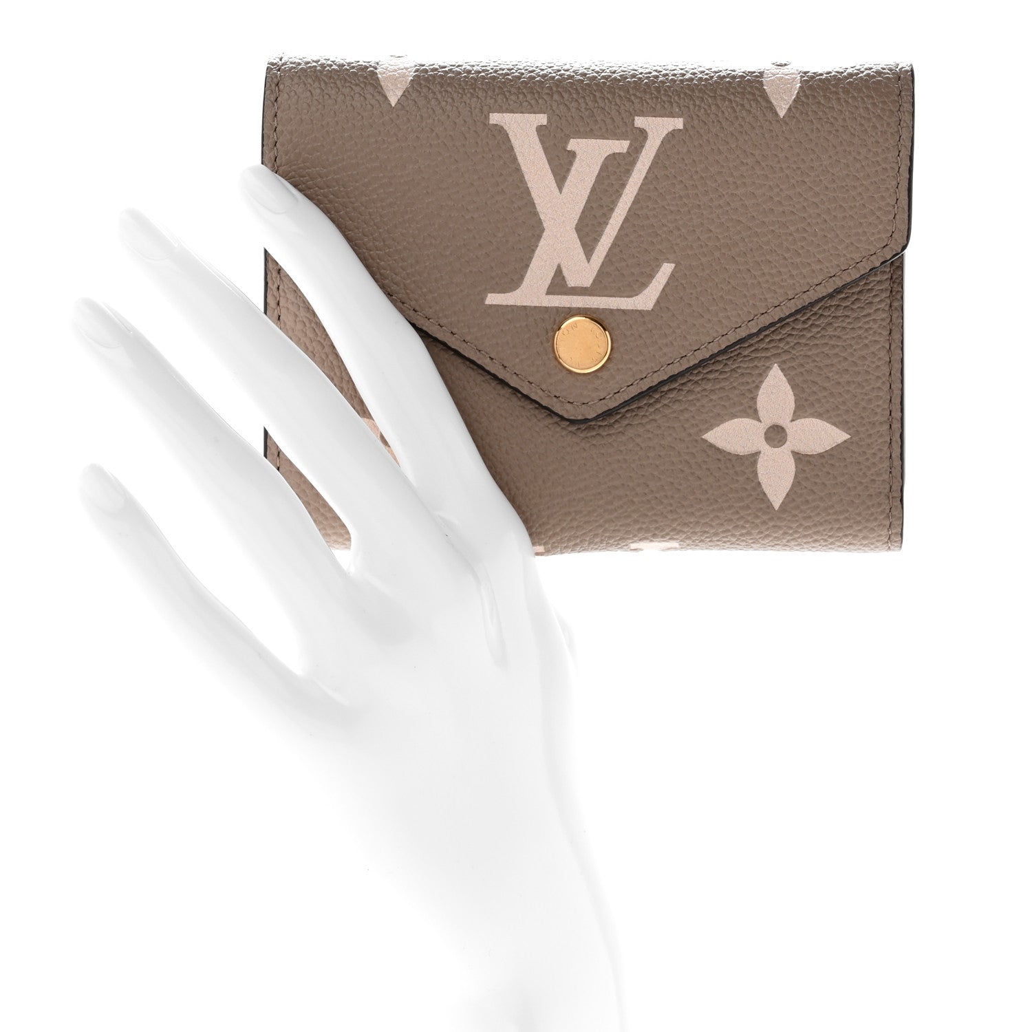 Louis Vuitton Empreinte Monogram Giant Victorine Wallet Tourterelle Creme 2 of 6