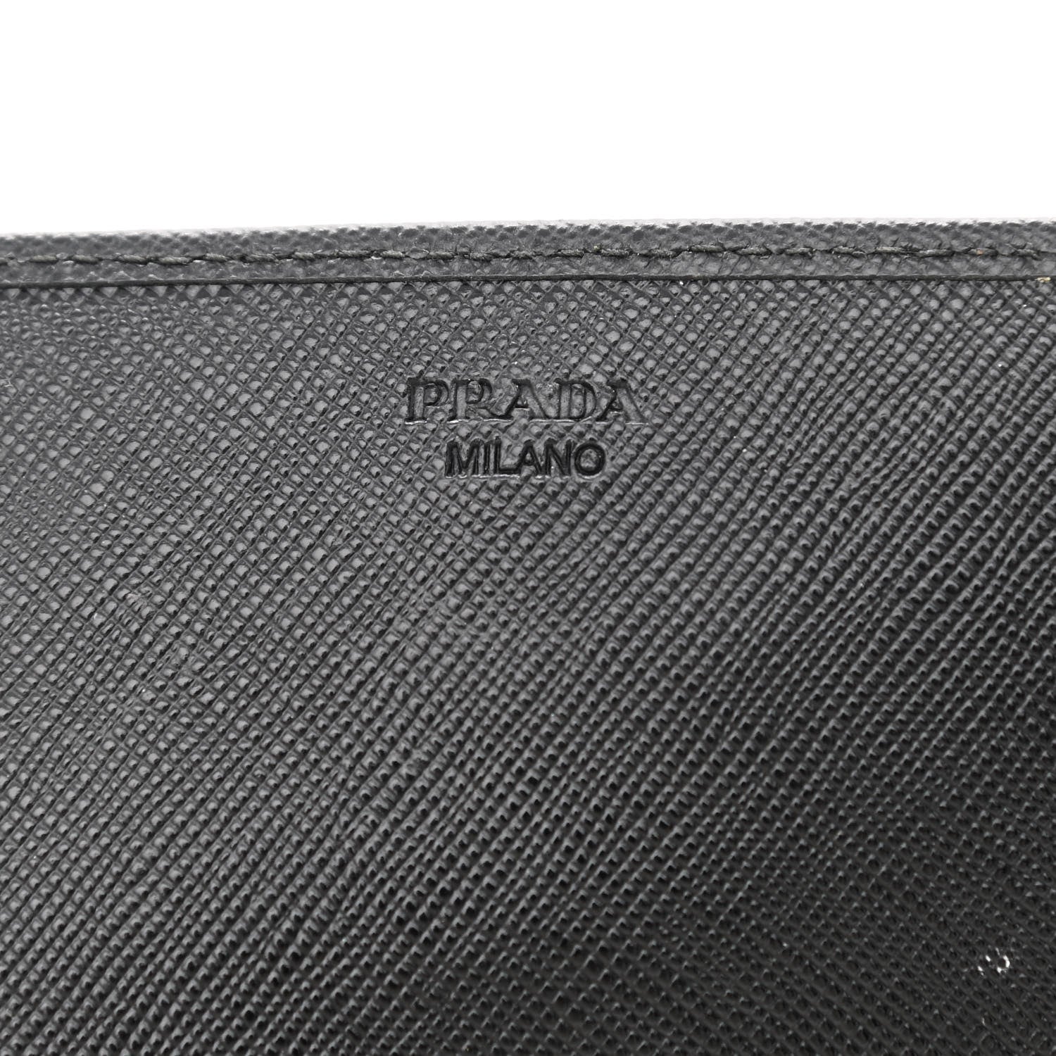 Prada Saffiano Metal Oro Chain Wallet Black 6 of 12