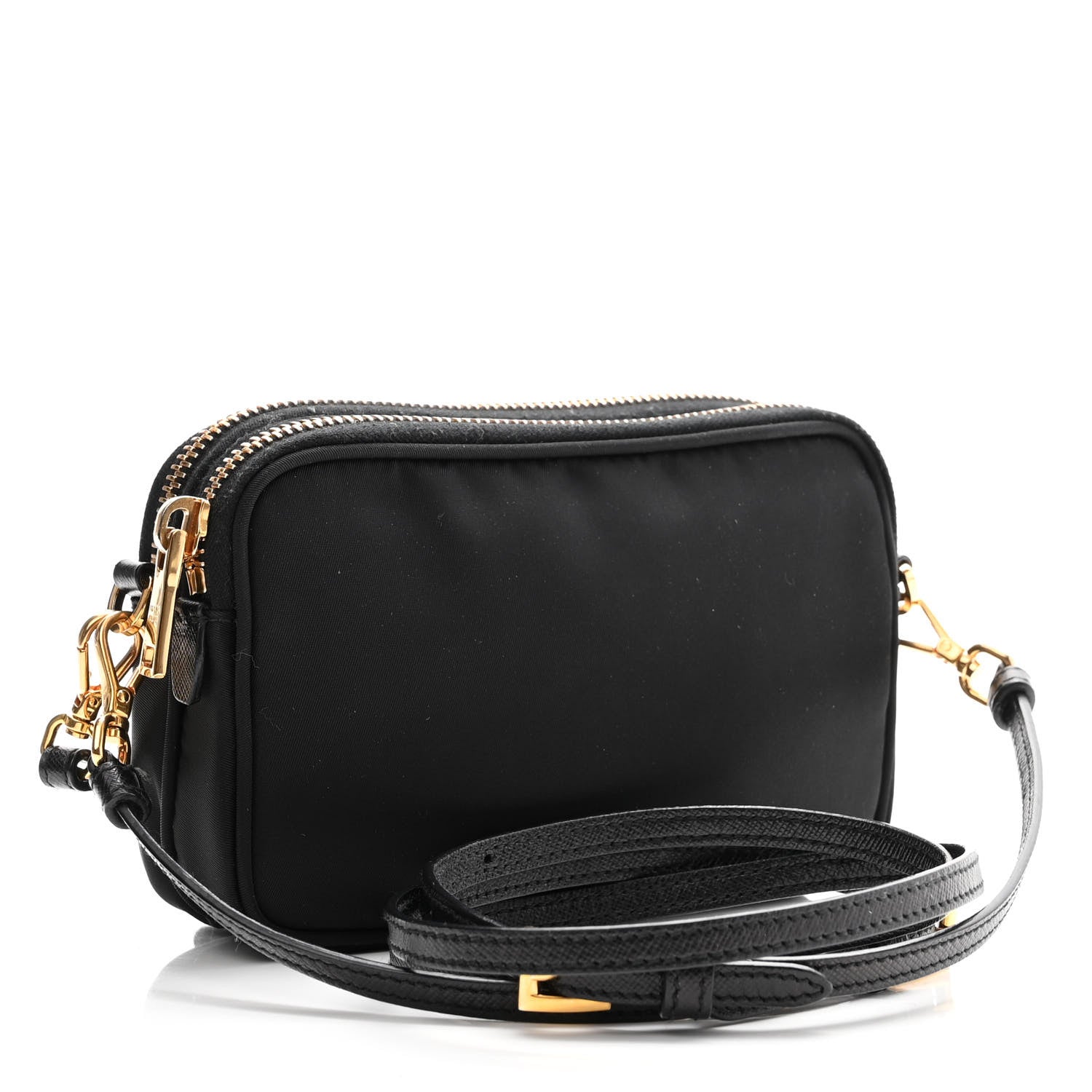 Prada Tessuto Nylon Mini Camera Crossbody Bag Black 3 of 10