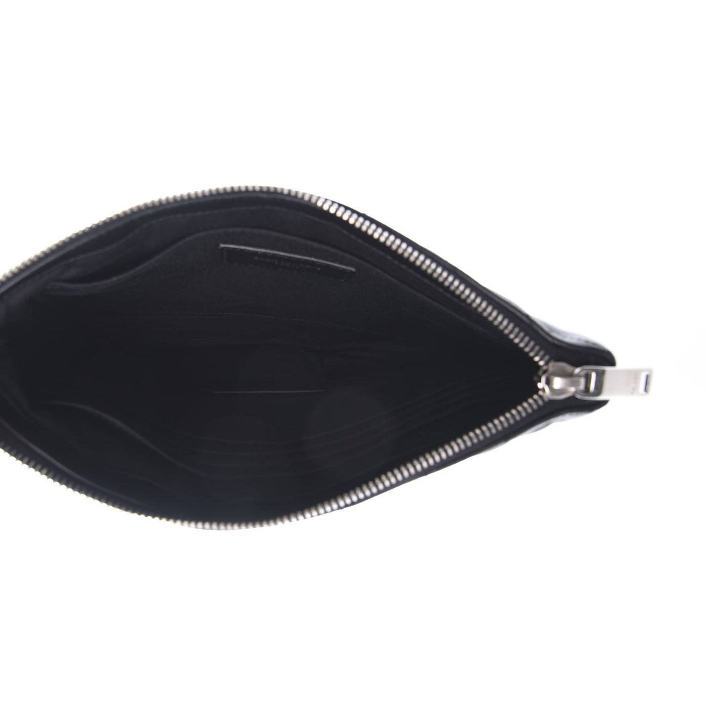 Calfskin Matelasse Chevron Monogram A5 Wristlet Black