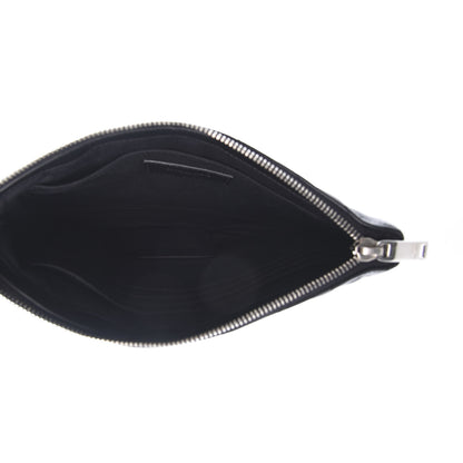 Saint Laurent Calfskin Matelasse Chevron Monogram A5 Wristlet Black 5 of 7