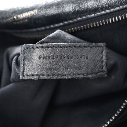 Saint Laurent Crinkled Calfskin Matelasse Monogram Medium Niki Chain Satchel Black 7 of 10