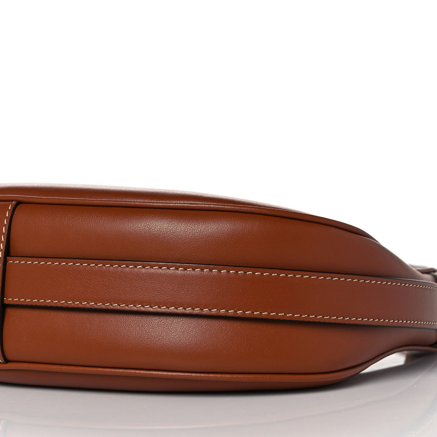 Smooth Calfskin Medium Strap Ava Shoulder Bag Tan