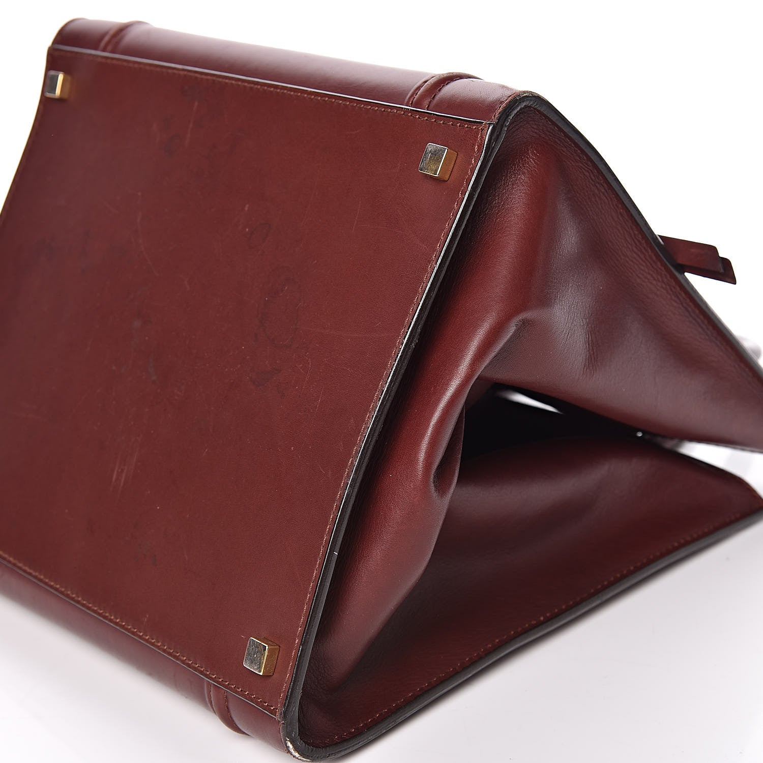 Celine Natural Calfskin Medium Phantom Luggage Burgundy 16 of 21