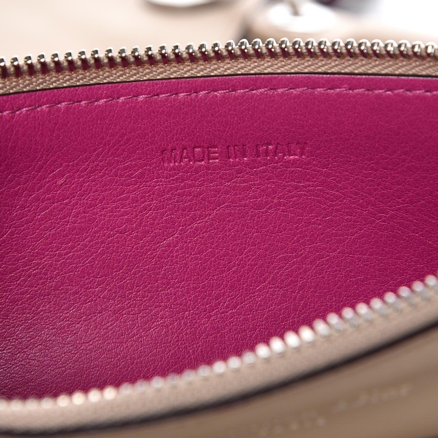 Christian Dior Smooth Calfskin Large Diorissimo Tote Beige Fuchsia 10 of 16