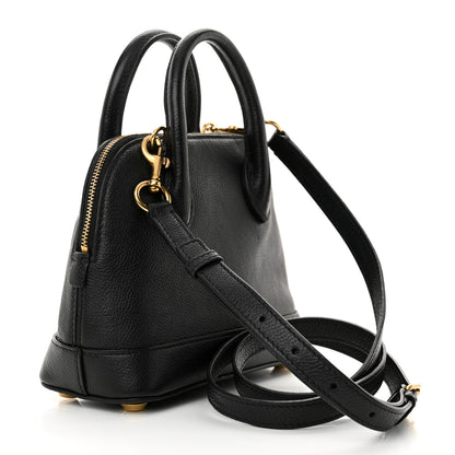 Balenciaga Signature Grained Calfskin XXS Ville Top Handle Bag Black White 3 of 10