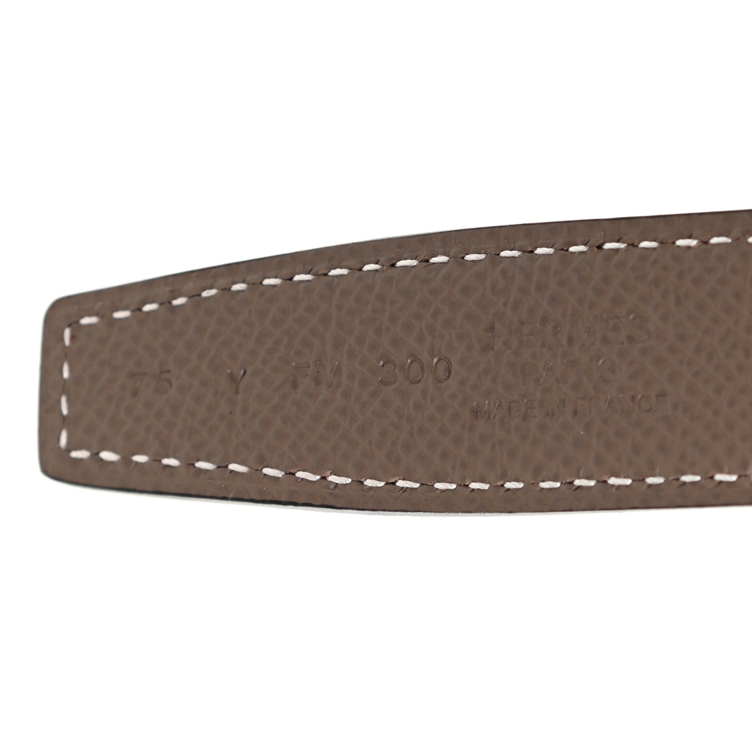Hermes Swift Epsom 24mm Bubbles H Belt 75 Rouge De Coeur Etoupe 3 of 4
