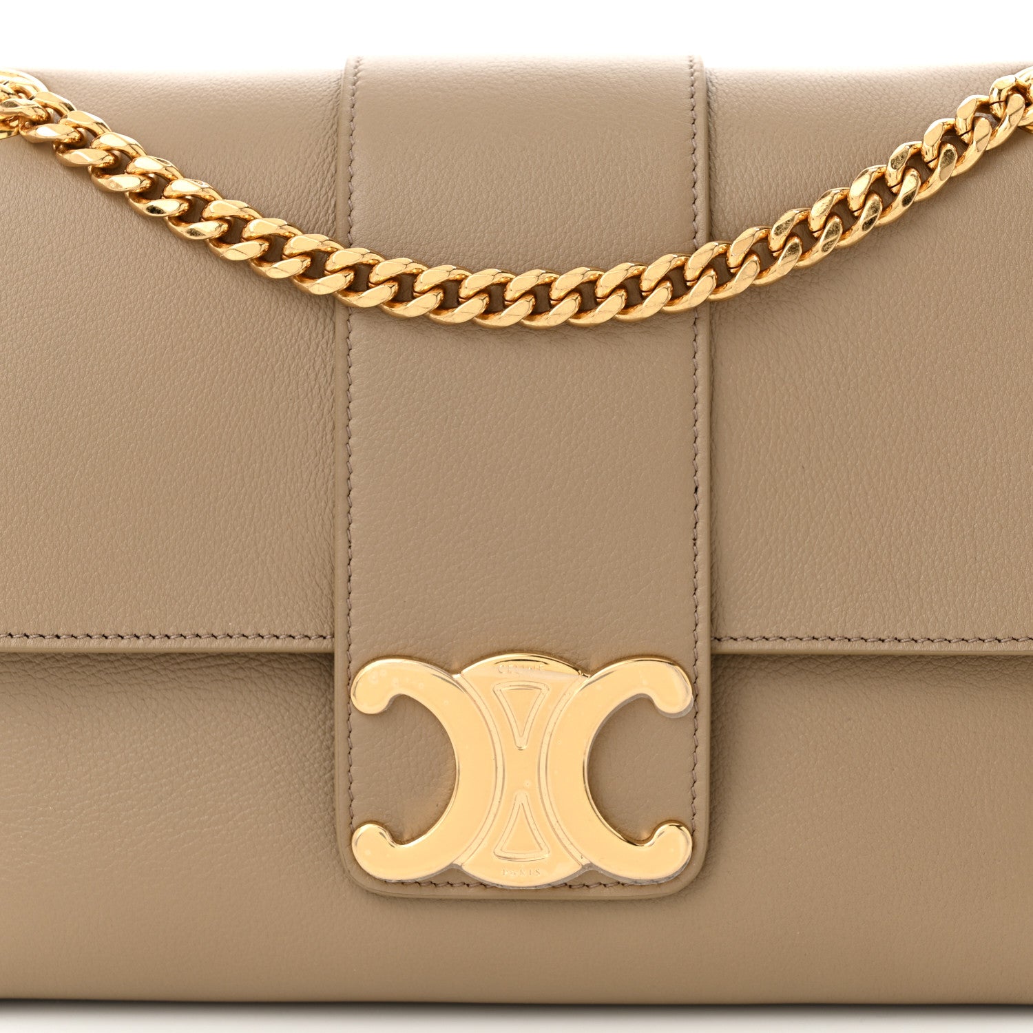 Celine Supple Calfskin Medium Victoire Bag Brown Sepia 1663780