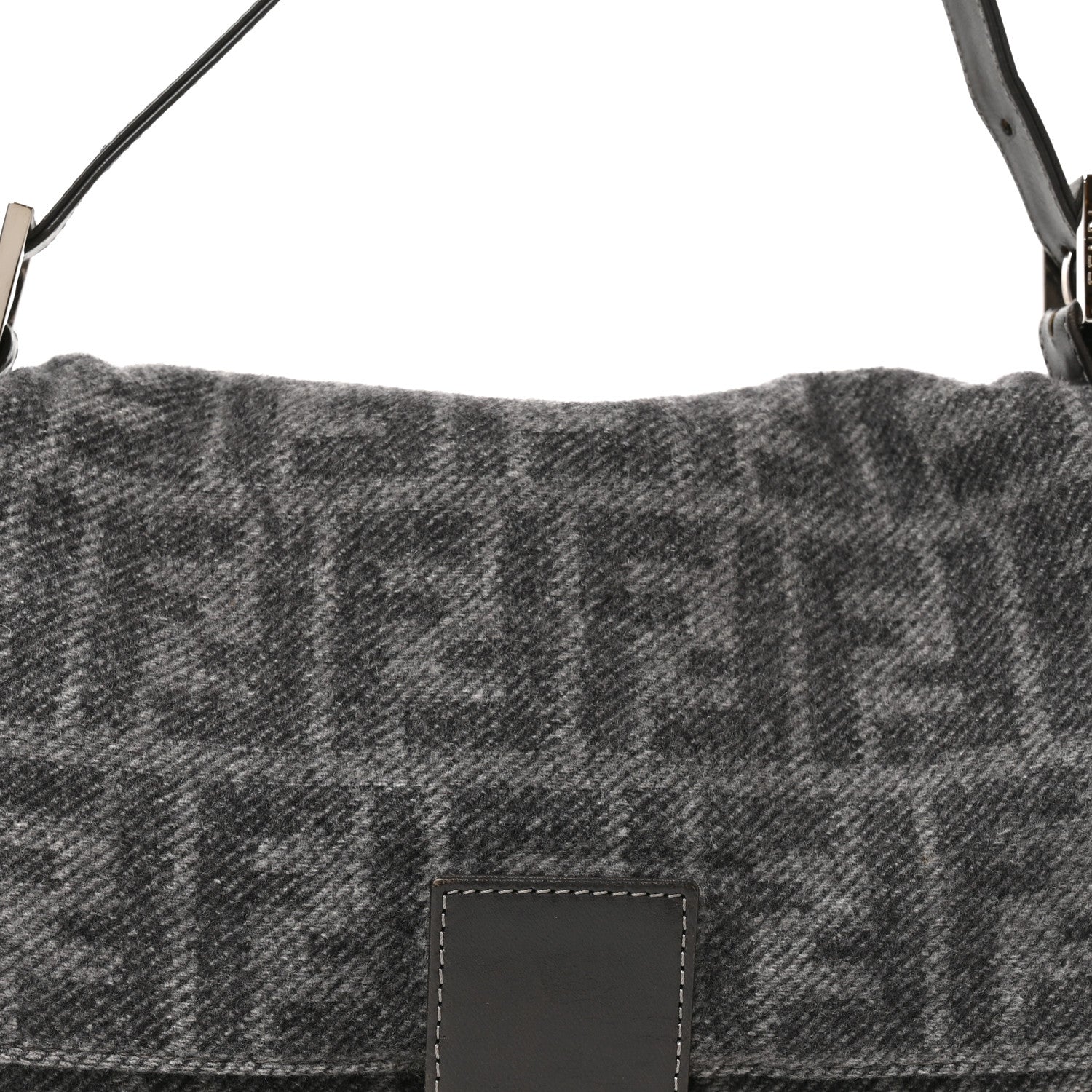 Fendi Wool Zucca Mama Baguette Grey 8 of 10
