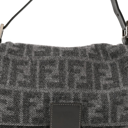 Fendi Wool Zucca Mama Baguette Grey 8 of 10