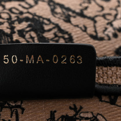 Christian Dior Canvas Embroidered Plan De Paris Printed Saddle Bag Beige Black 7 of 11