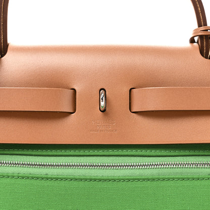 Hermes Vache Hunter Toile Herbag Zip 31 PM Bambou Natural 6 of 11