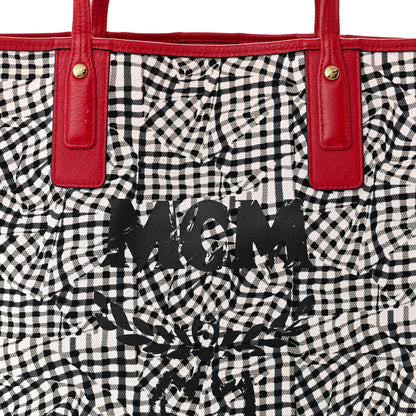 MCM Visetos Medium Liz Reversible Shopper Tote Ruby Red 11 of 17