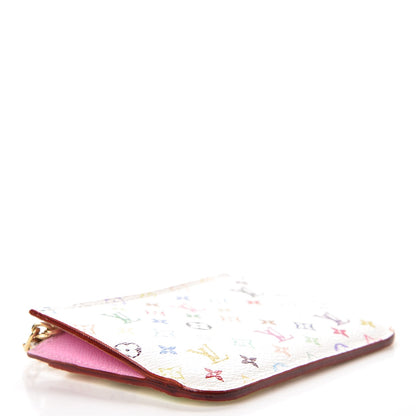 Louis Vuitton Monogram Multicolor Key Pouch White Litchi 4 of 7