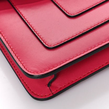 Bulgari Calfskin Serpenti Forever Flap Clutch Ruby Red 8 of 9