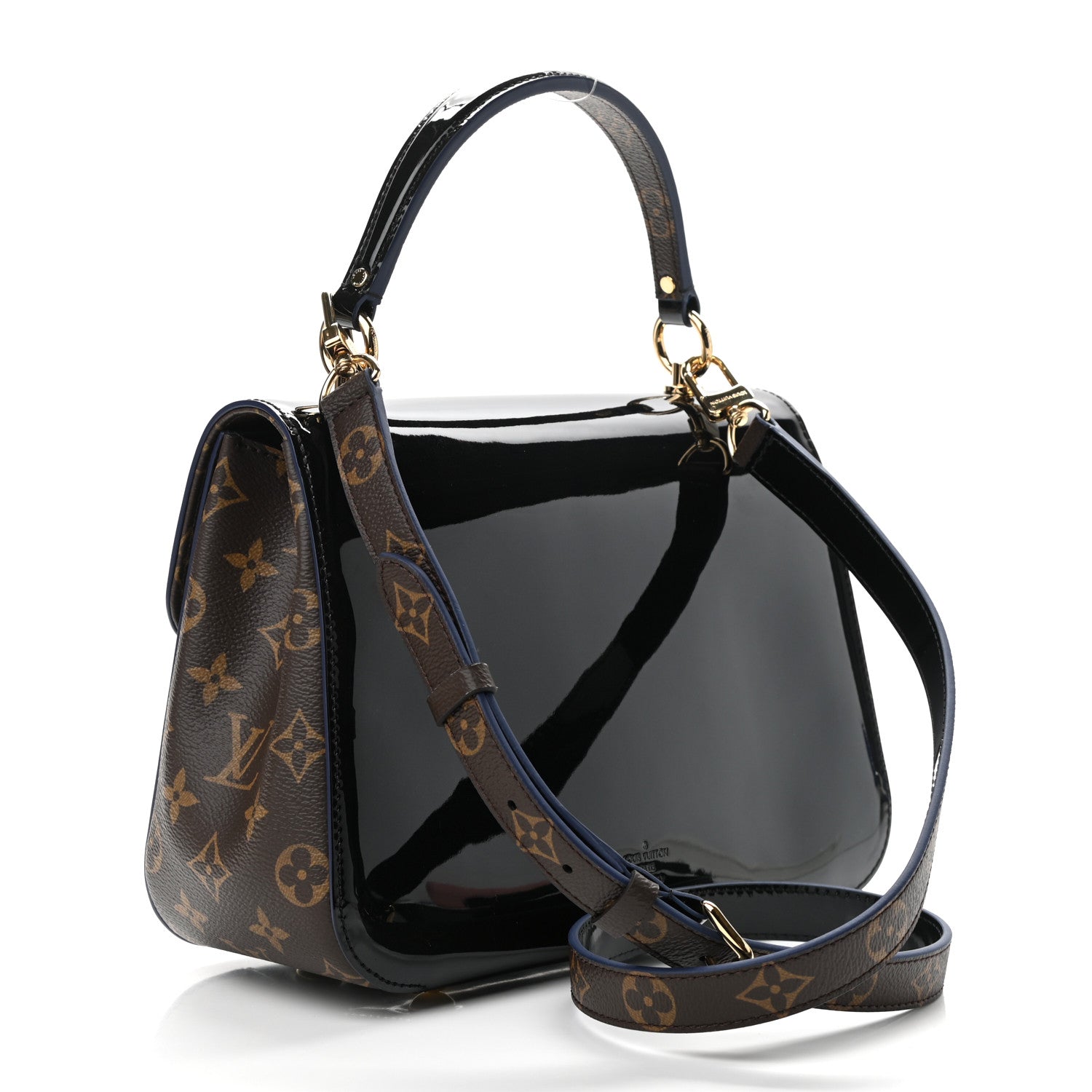 Louis Vuitton Patent Calfskin Monogram Cherrywood PM Black 3 of 10