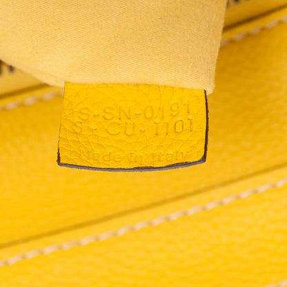 Celine Drummed Calfskin Mini Luggage Citron 8 of 9
