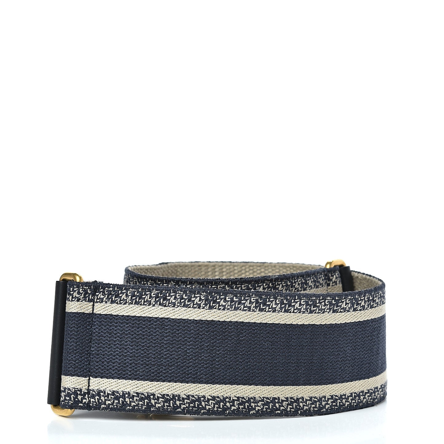 Canvas Embroidered Shoulder Strap Blue