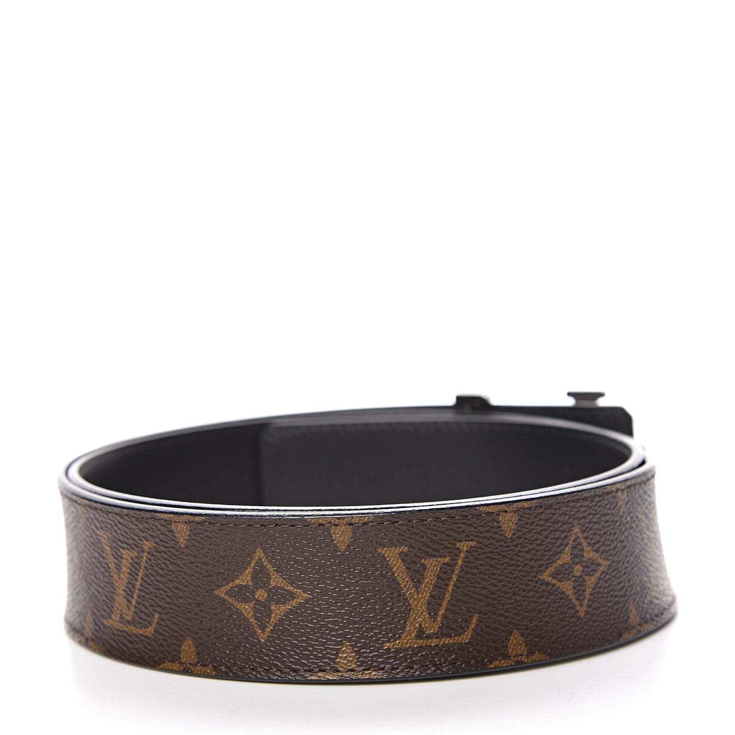 Calfskin Monogram 40mm LV Initiales Reversible Belt 90 36 Black
