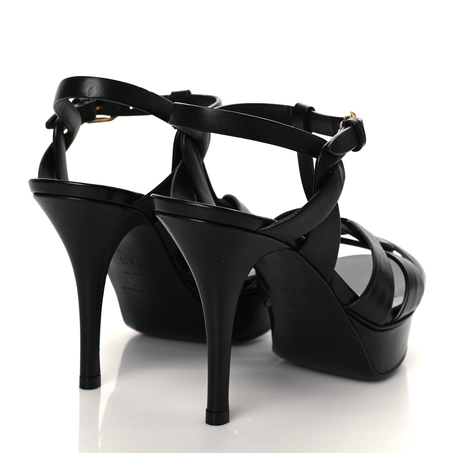 Calfskin Tribute 75 Platform Sandals 36.5 Black