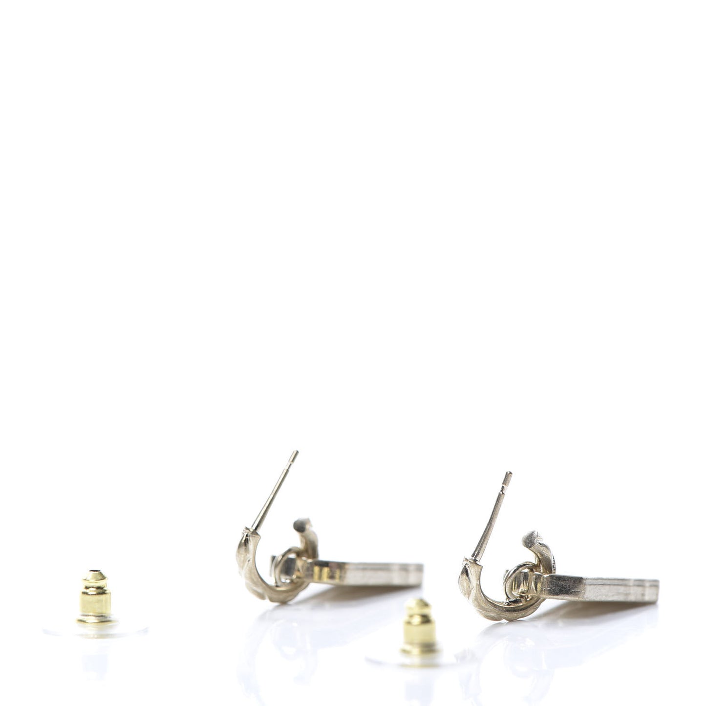 CC Tag Drop Earrings Gold