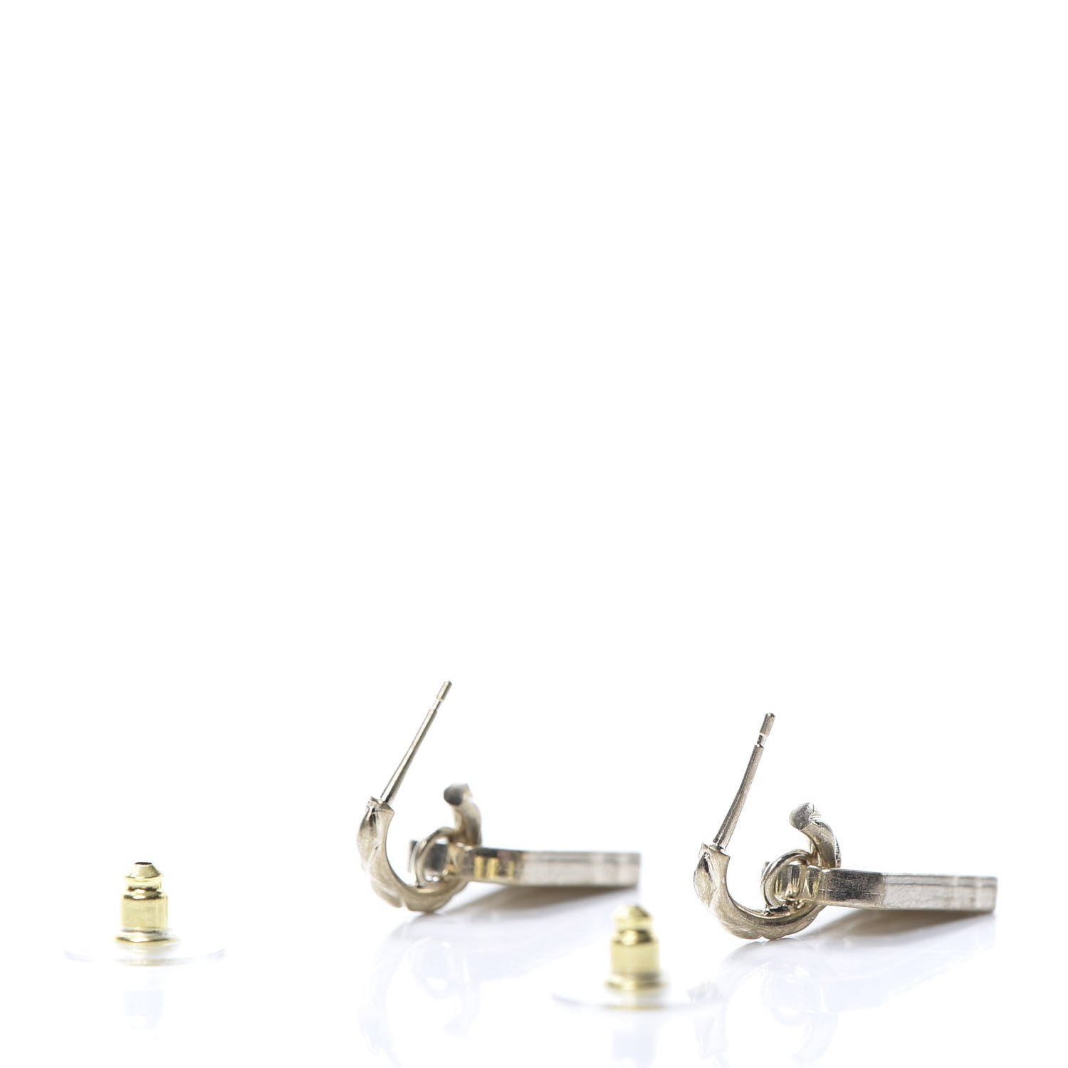 Chanel CC Tag Drop Earrings Gold 3 of 5