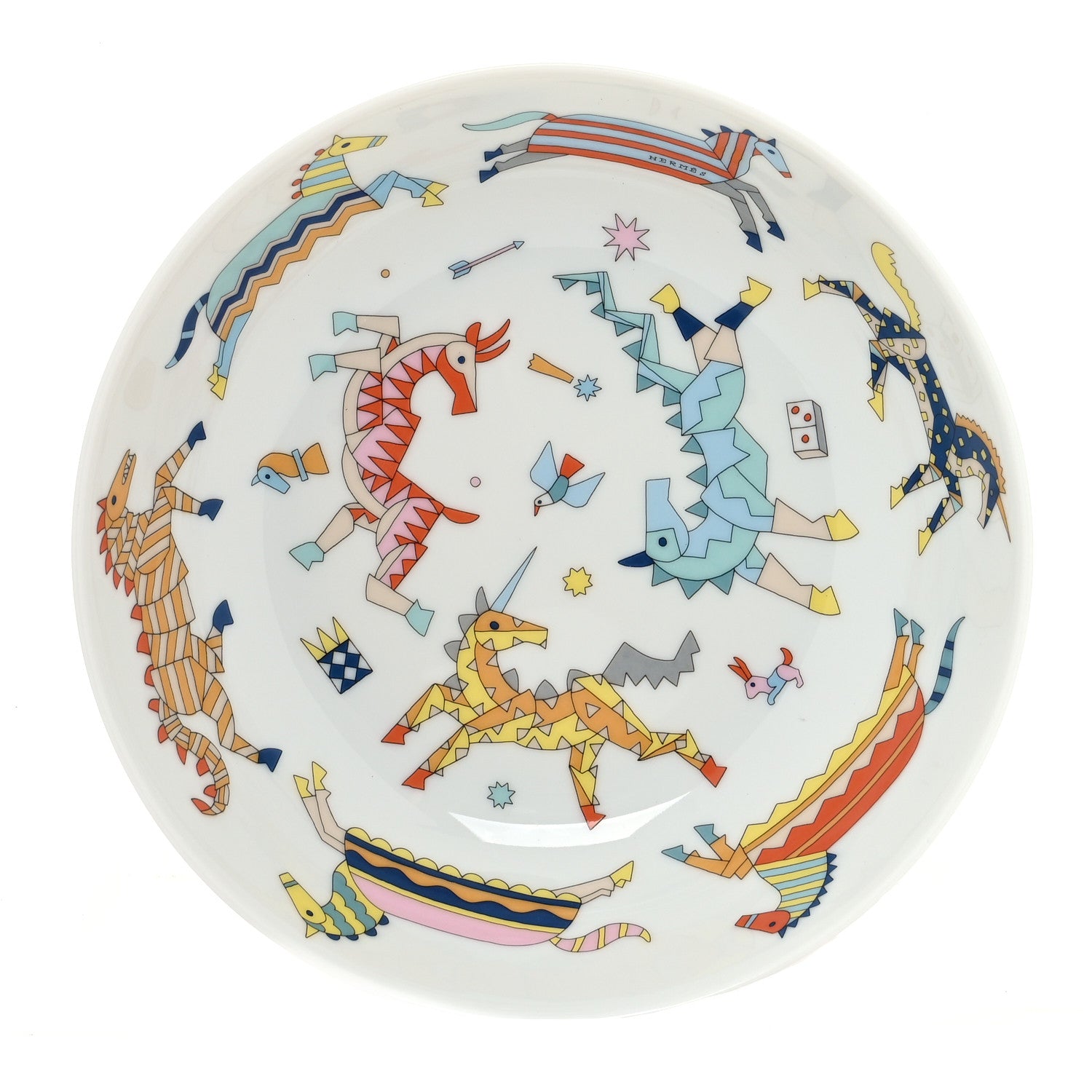 Hermes Porcelain Epopee Cereal Bowl 4 of 8