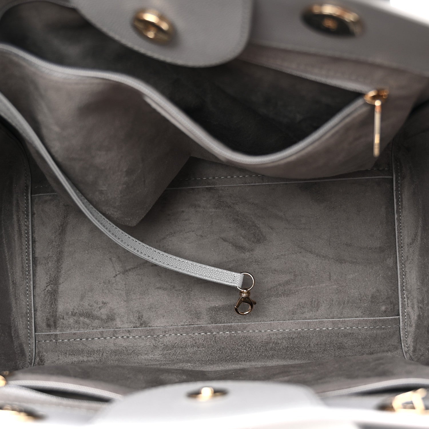 Chanel Caviar Studded Medium Deauville Tote Grey 5 of 11