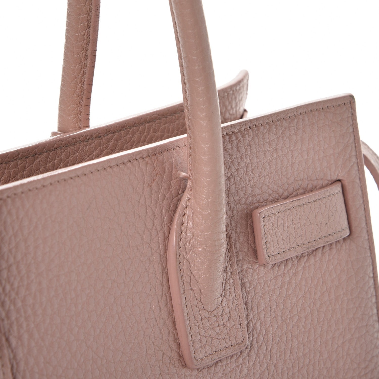 Saint Laurent Grained Calfskin Baby Sac De Jour Antique Rose 10 of 14