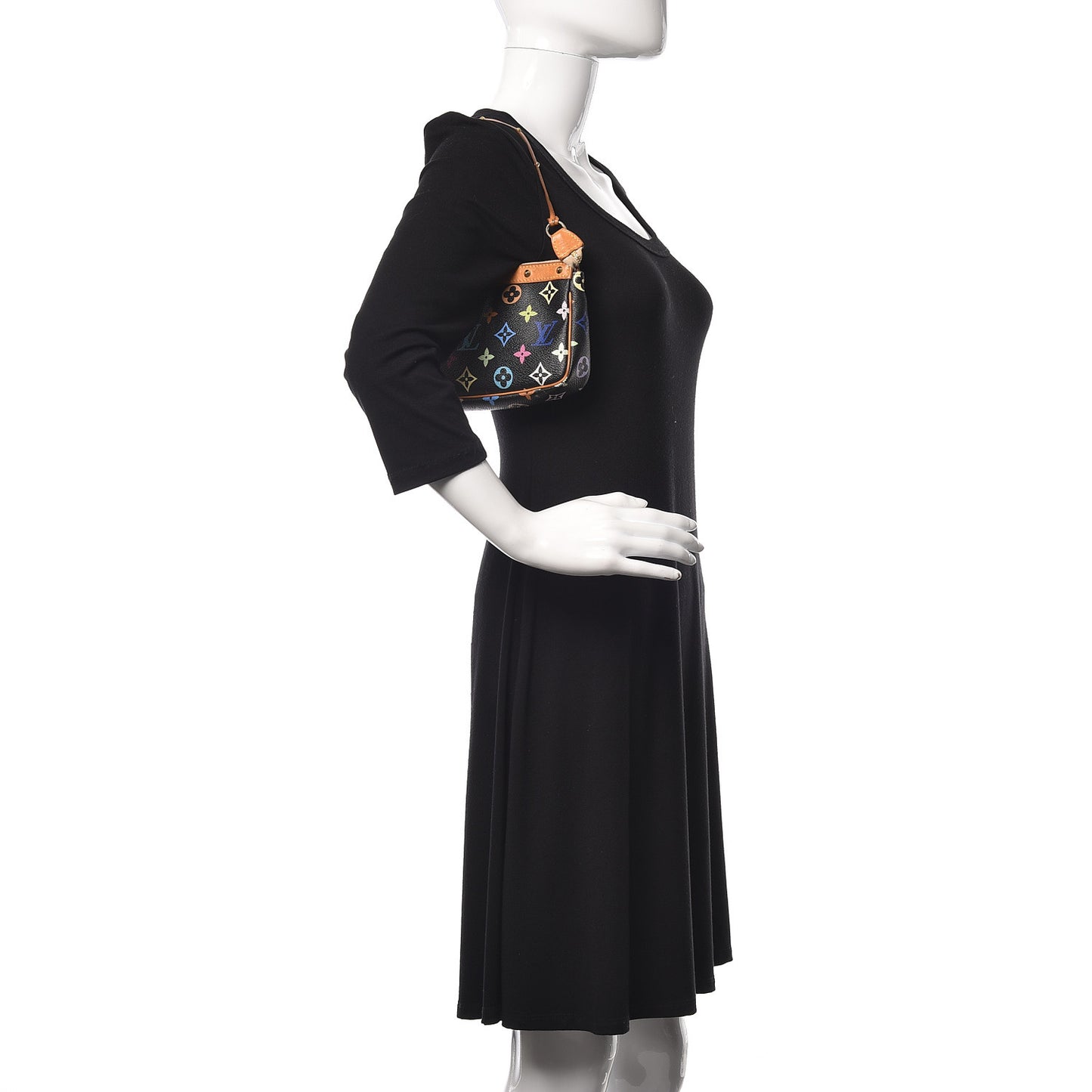 Monogram Multicolor Pochette Accessories Black