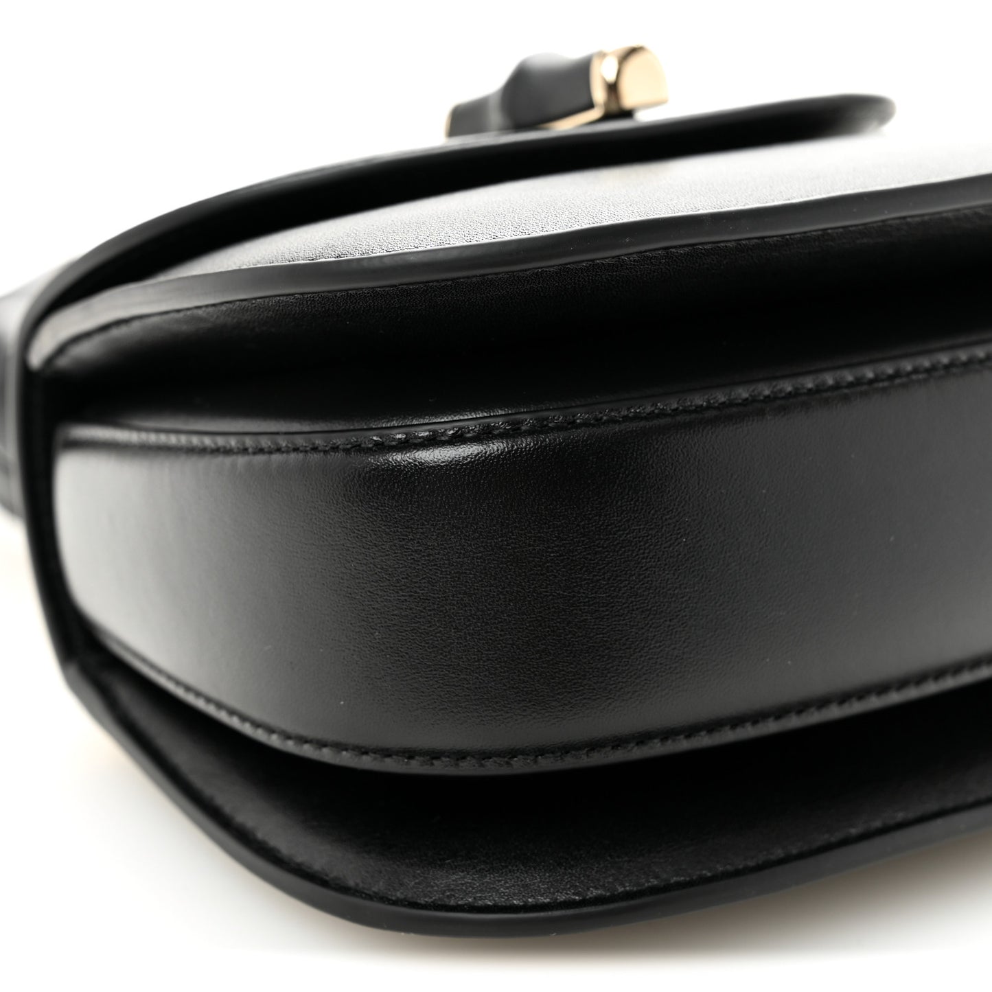 Boarded Dyana Lux Calfskin Mini Bamboo 1947 Top Handle Bag Black