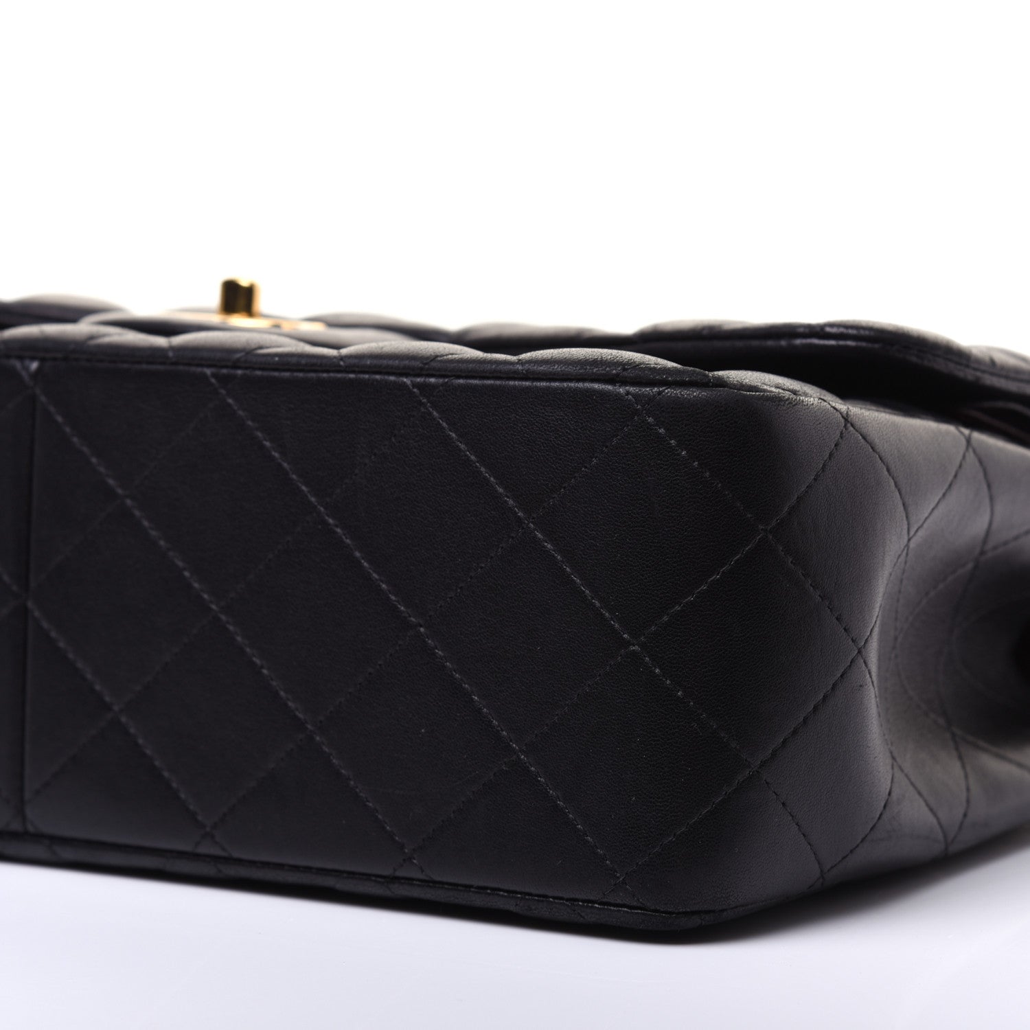 Chanel Lambskin Quilted Jumbo Double Flap Black 7 of 17