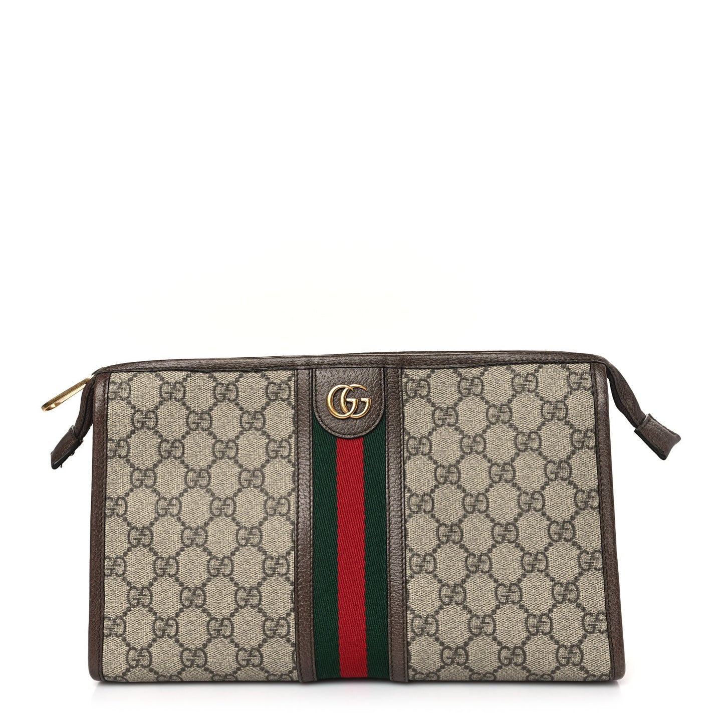 GG Supreme Monogram Web Ophidia GG Toiletry Case Beige New Acero