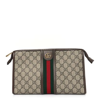 Gucci GG Supreme Monogram Web Ophidia GG Toiletry Case Beige New Acero 1 of 9