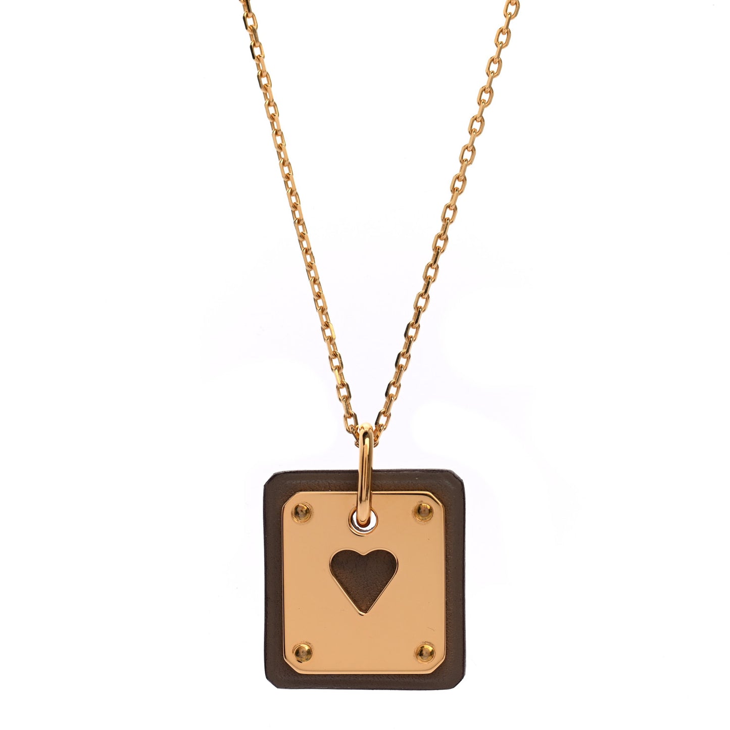 Gold Plated Swift As De Coeur Necklace Etoupe