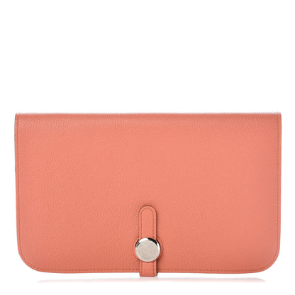 Hermes Togo Dogon Duo Wallet Rose Thè 1 of 8
