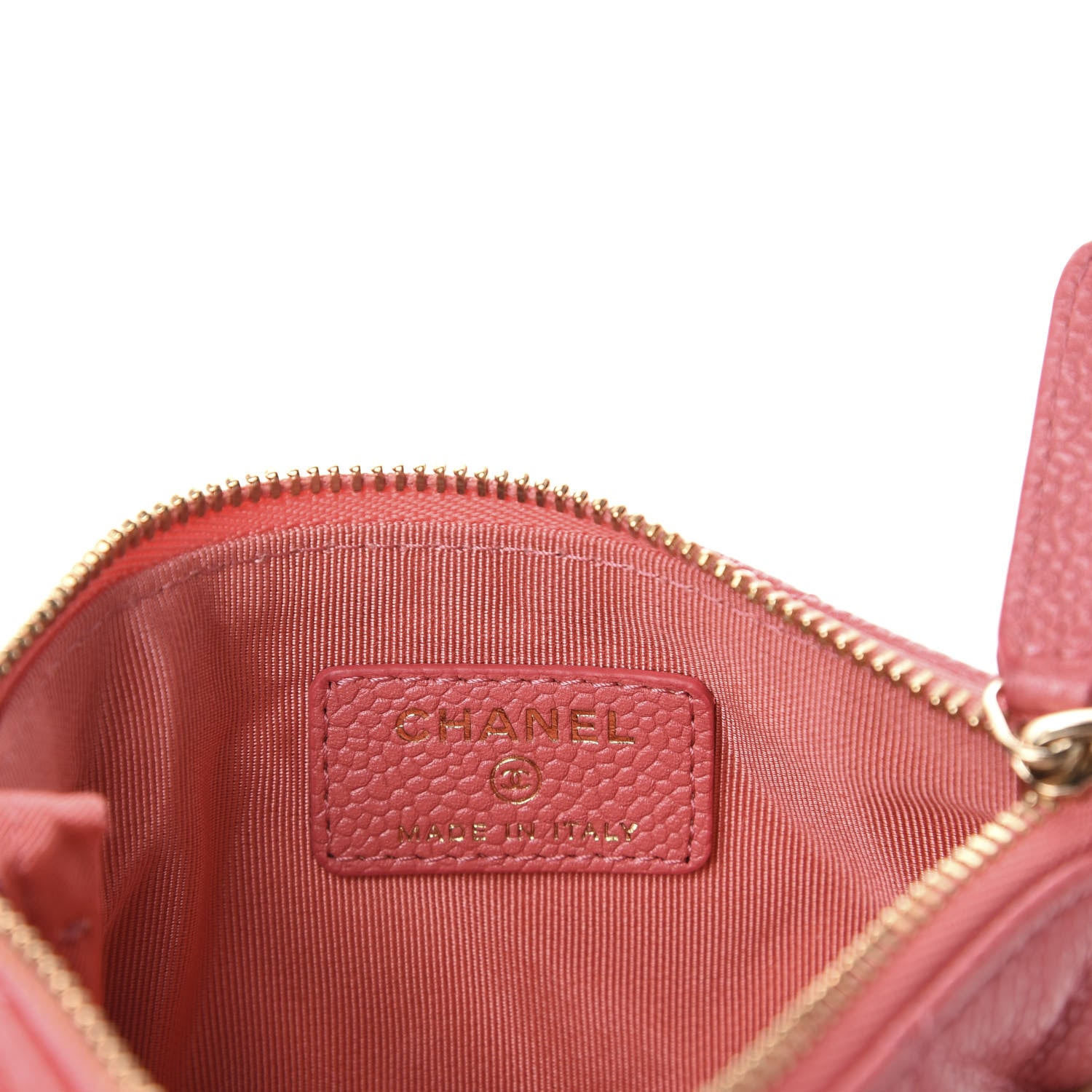 Chanel Iridescent Caviar Quilted Small Cosmetic Case Pink 6 of 8