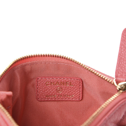 Chanel Iridescent Caviar Quilted Small Cosmetic Case Pink 6 of 8