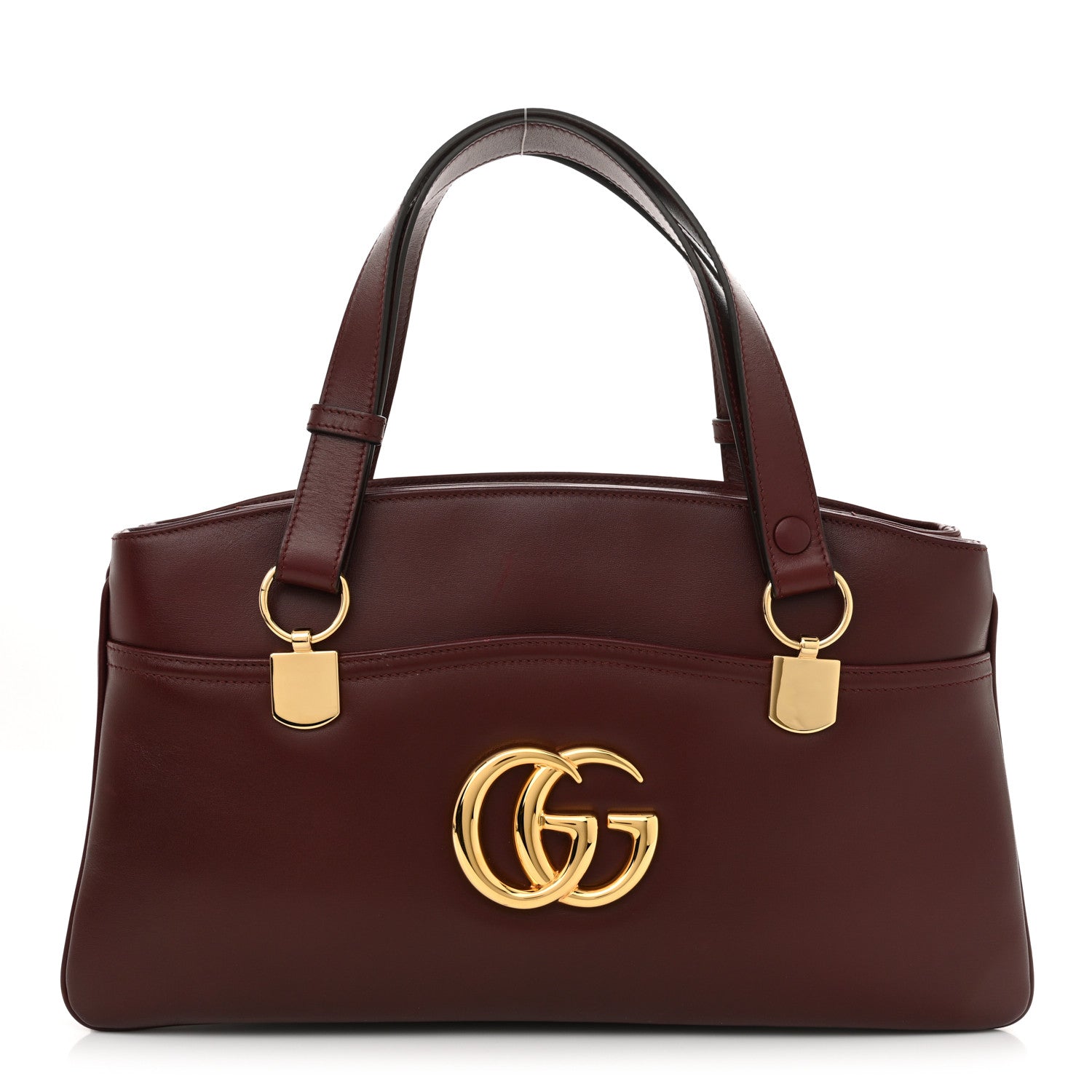 Gucci Vitello Palmellato Lux Large Arli Top Handle Bag Vintage Bordeaux 1 of 12