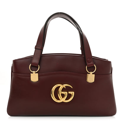 Gucci Vitello Palmellato Lux Large Arli Top Handle Bag Vintage Bordeaux 1 of 12
